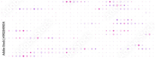 Abstract background with purple shield icons in a grid pattern on white, representing digital security, data protection, and cybersecurity concepts for technology and business.