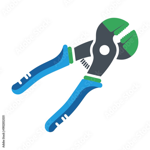 Plumbing pliers tool, illustration