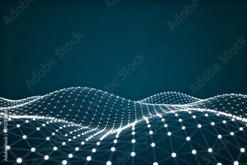 Digital wave pattern with connected dots