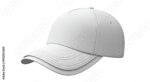 Plain White Baseball Cap