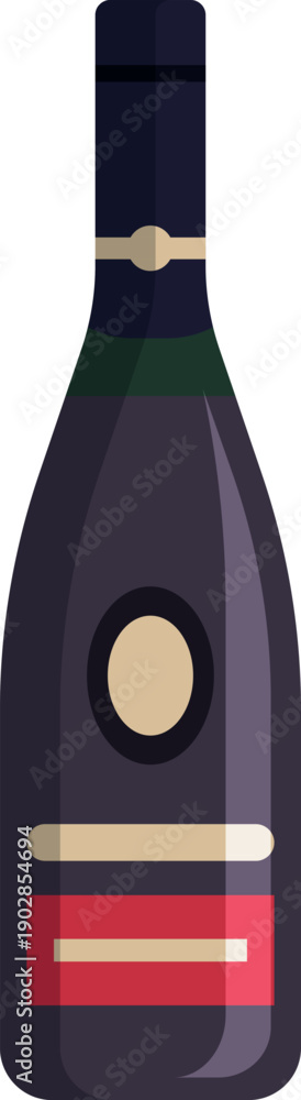 Obraz premium Vermouth sweet drink alcohol bottle color icon