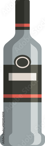 Vodka bottle color icon. Alcohol bar drink