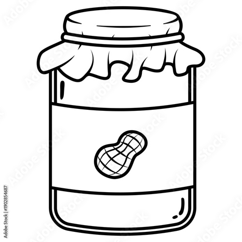 peanut butter jar vector illustration