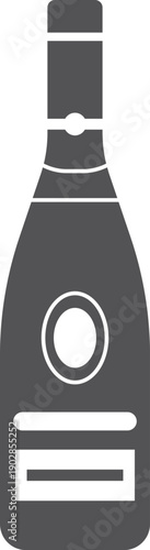 Champagne bottle. Sparkling wine party drink icon