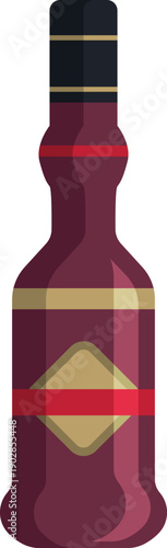 Drink bottle cartoon icon. Glass alcohol beverage
