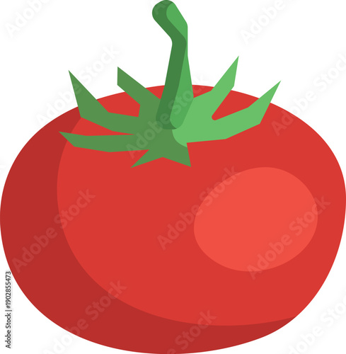 Tomato cartoon icon. Ripe red vegetable symbol