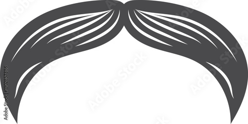 Retro mustaches icon. Male old facial hair