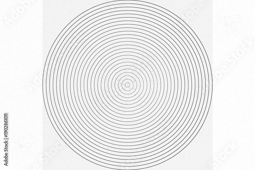 A lot black circles into each other leaving in a distance equal to the thickness of all lines.