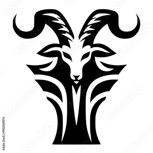 Silhouette of the Baphomet symbol