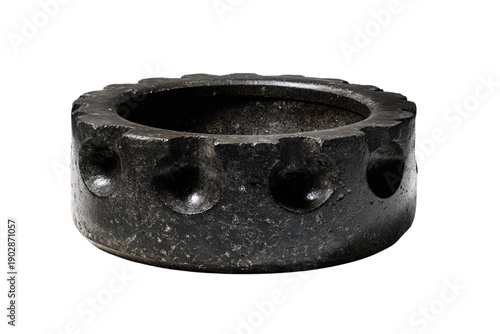Antique Metal Gear on White Background