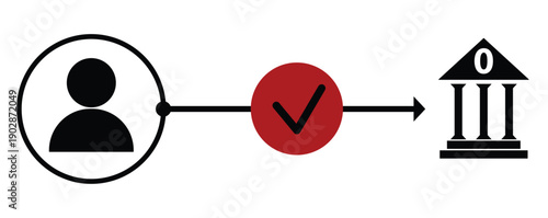 Person rejecting or refusing vote election concept flat design vector illustration