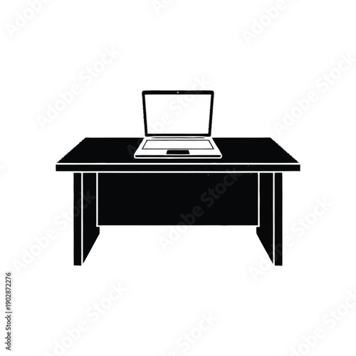 laptop on office desk workspace computer workplace.