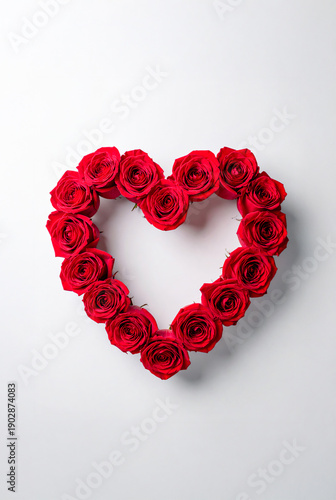 赤とピンクの薔薇のハート | Red and pink rose heart Generative AI