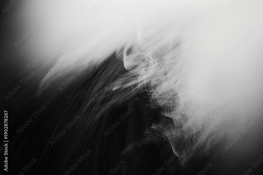 Obraz premium Ghostly motion of smoke against a dark void. Could be used for artistic backgrounds