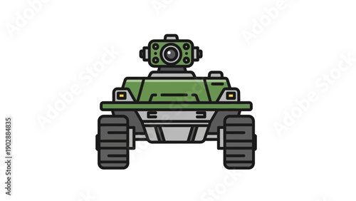 Advanced autonomous reconnaissance robot with camera for modern technological operations