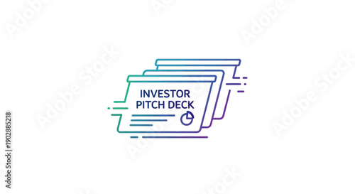 Investor Pitch Deck Presentation Icon representing Business Funding Strategy and Startup
