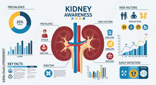 Detailed Infographic on Kidney Awareness and Health Statistics