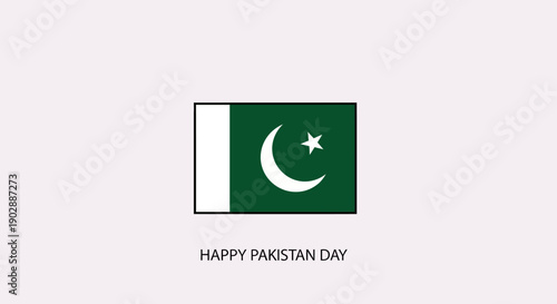 Celebrating Pakistan Day with the national flag waving proudly in the foreground, symbolizing patriotism and national pride