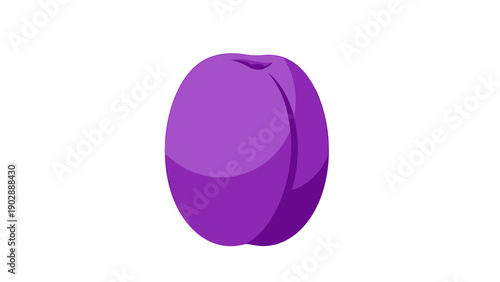 Vibrant purple plum vector illustration on a clean white background a sweet and juicy fruit