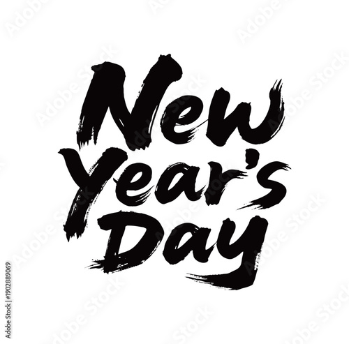 New Year‘s Day Handwriting
