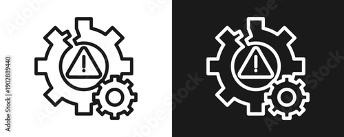 Incident Icon Set Outline In White And Black Background
