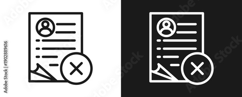 Right To Be Forgotten Icon Set Outline In White And Black Background