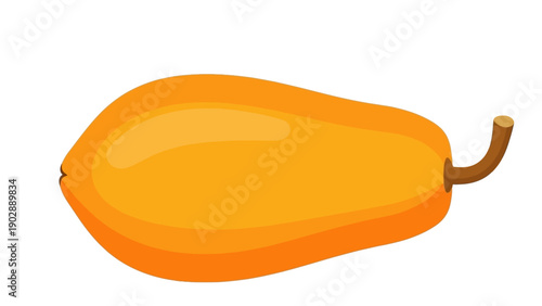 Vibrant and juicy papaya fruit vector illustration isolated on a white background, perfect for