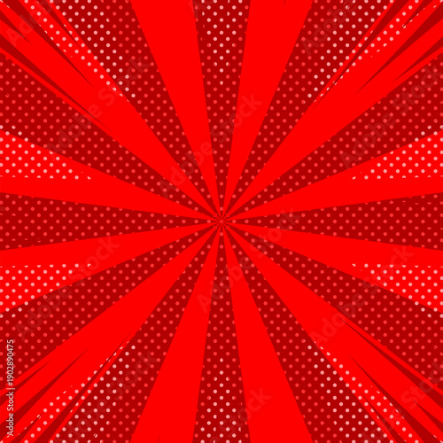 赤色のアメコミ風背景(正方形)