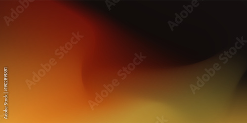 Modern Abstract black and orange light wave background. Gradient mesh effect bright color blend. Blurred fluid colorful mix fluid and grain grunge texture gradation, vector illusrtration art concept
