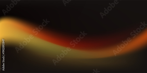 Modern Abstract black and orange light wave background. Gradient mesh effect bright color blend. Blurred fluid colorful mix fluid and grain grunge texture gradation, vector illusrtration art concept