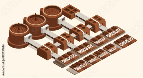 Chocolate Truffles and Bars Displayed Together.