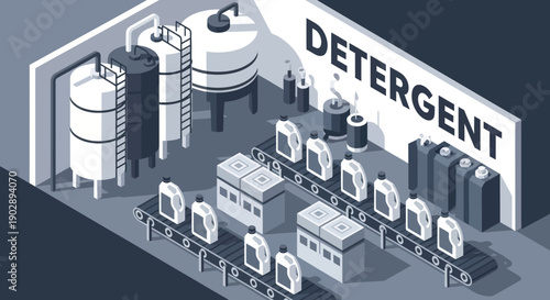 Detergent Manufacturing Plant Industrial Equipment.