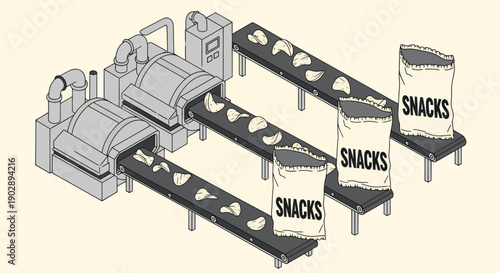 Snack Food Production Line Machinery Equipment.