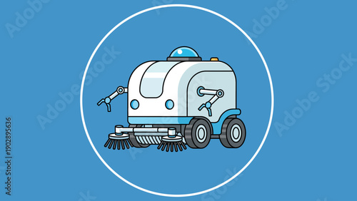 Innovative Robot Cleaner with Brushes and Arms for Smart Cleaning Technology and Automation