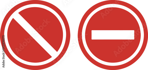 Free Download Prohibition and No Entry Outline Icon Set  Red Restriction Warning Symbols - GFXLoad