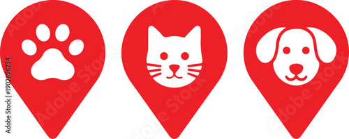 Stylized Nature Outline Icon Set  Trees and Clouds for Modern Landscape Design