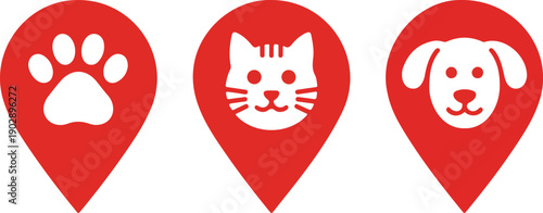 Stylized Nature Outline Icon Set  Trees and Clouds for Modern Landscape Design