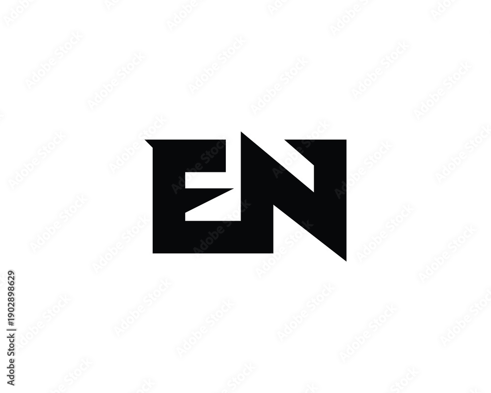 Fototapeta premium EN Logo Design. EN