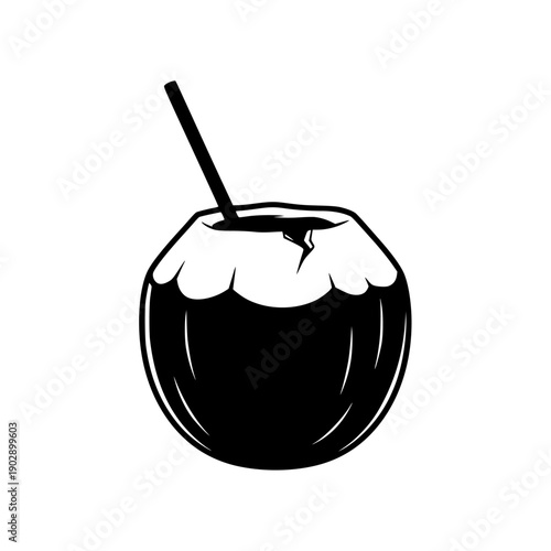 coconut drink tropical vector