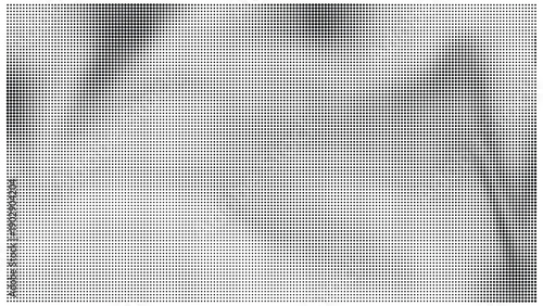 Dynamic black and white halftone abstract background with irregular formations and gradients