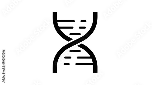 DNA Double Helix Structure Icon Symbol.