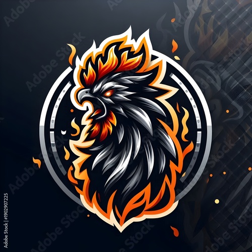 Basan Ember Fowl Esports Mascot Logo Vector