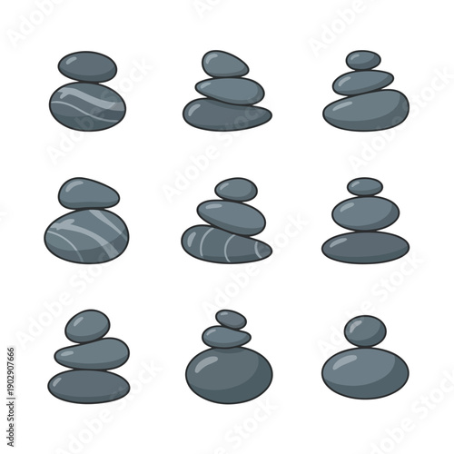 Canvas Print Balanced pile of stones