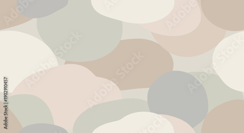 Abstract organic shapes in muted pastel colors, minimalist background pattern