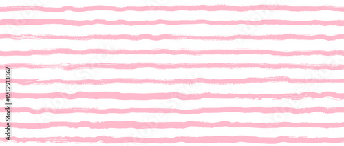 Light pink seamless watercolor stripes background. Abstract strokes repeated pattern. Summer pastel straight horizontal lines for fabric, wrapping paper, textile, banner, poster. Vector wallpaper