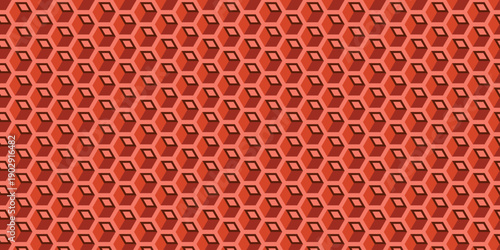 simple rust 3d cube pattern art for banner poster background.