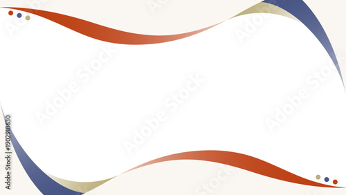 曲線のシンプルなデザインフレーム、背景、16:9サイズ