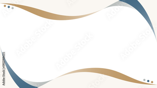 曲線のシンプルなデザインフレーム、背景、16:9サイズ