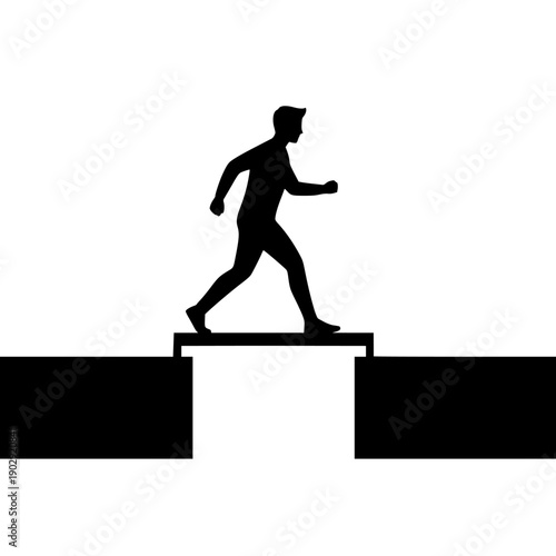 business risk bridge black vector courage