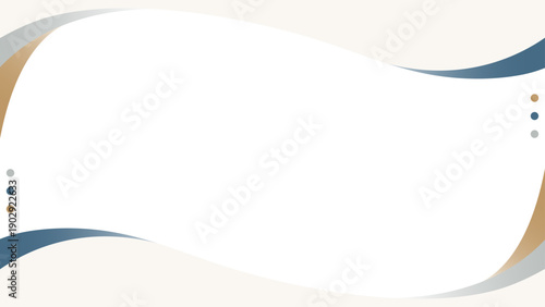 曲線のシンプルなデザインフレーム、背景、16:9サイズ